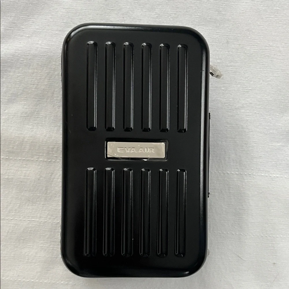 Salvatore Ferragamo Glossy Black Ridged Hard Case